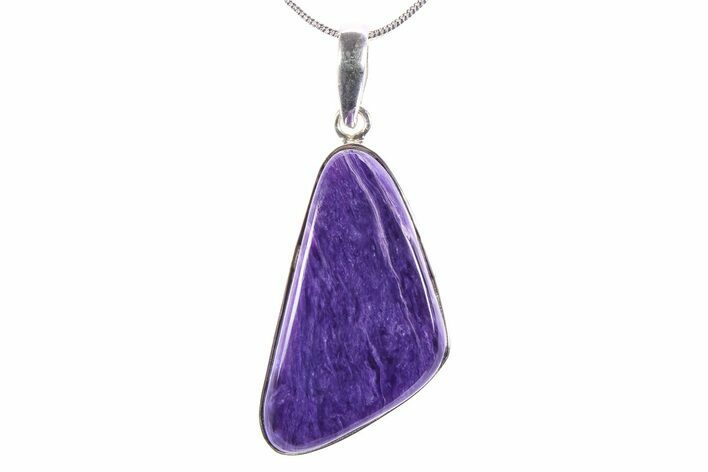 Siberian Charoite Pendant (Necklace) - Sterling Silver #382971
